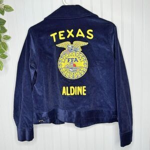 Vintage FFA Aldine Texas Sz M Corduroy CHAINSTITCH Jacket Agriculture NWT RARE